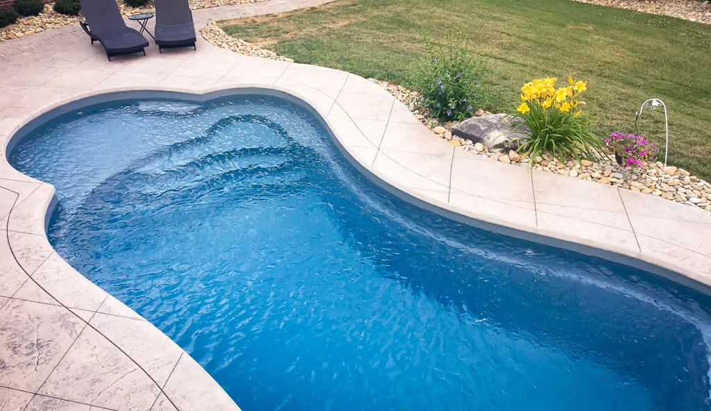 The Eclipse fiberglass inground pool by Leisure Pools